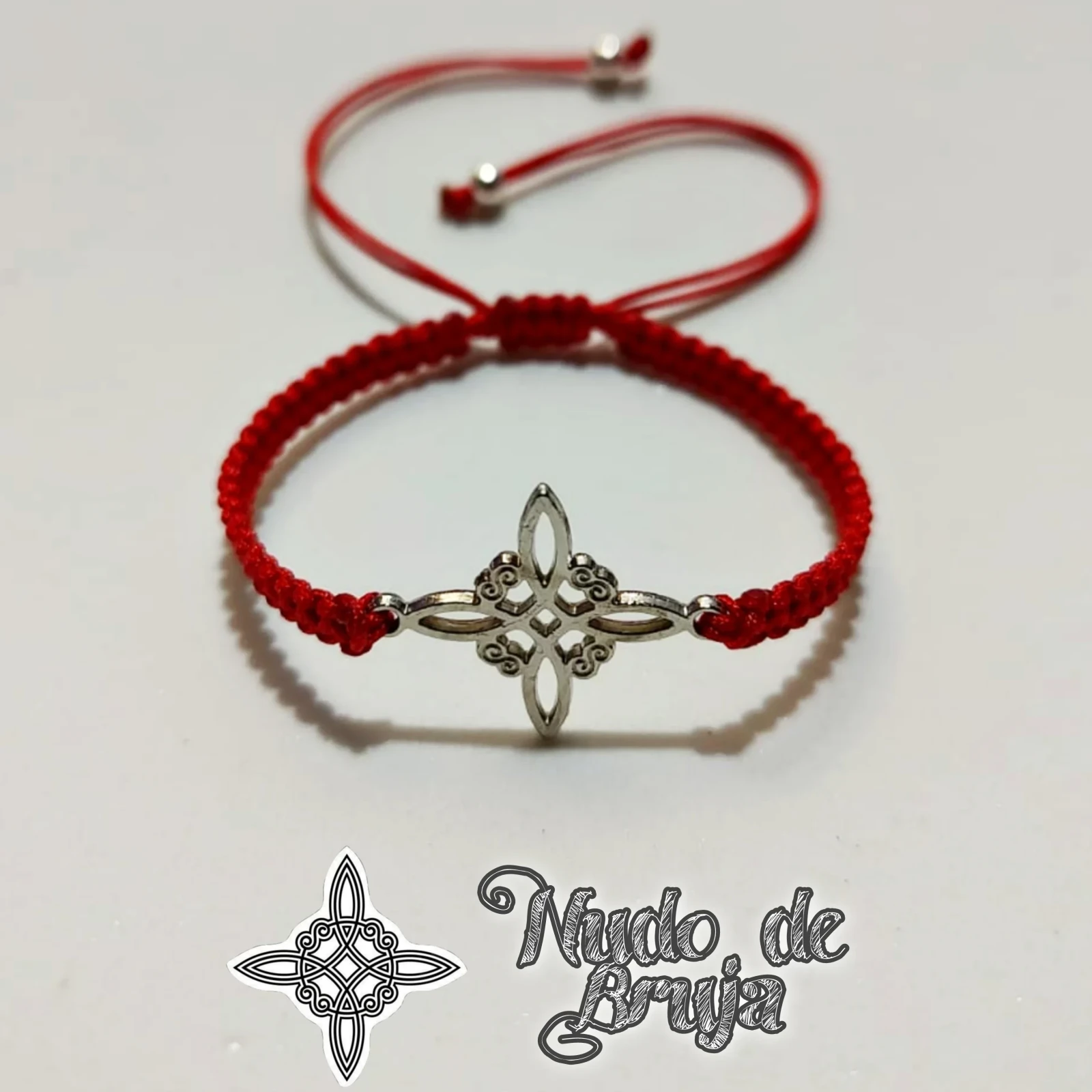 Pulsera Roja de Nudo de Bruja