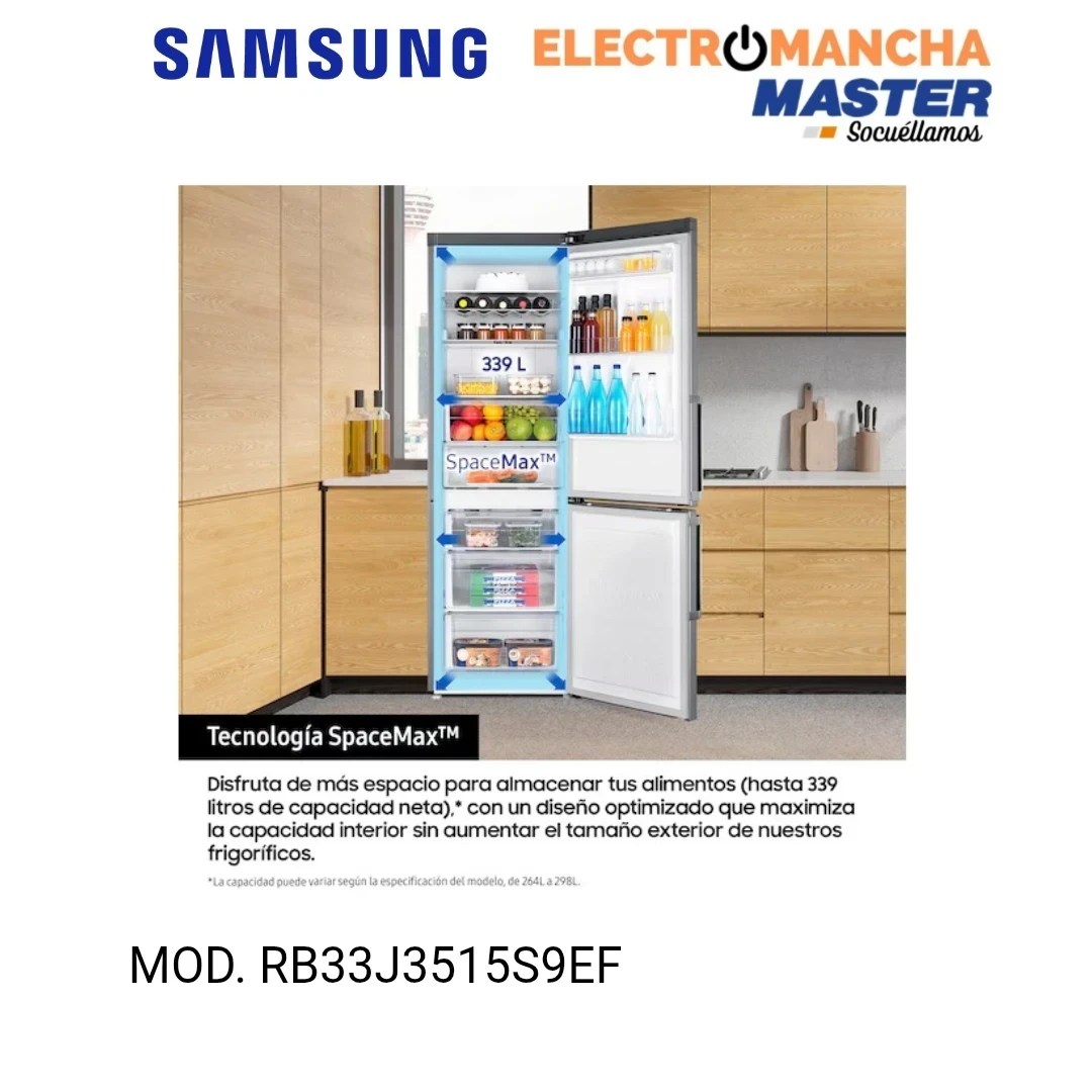 FRIGO COMBI SAMSUNG RB33J3515S9EF INOX. NF CLASE E 4