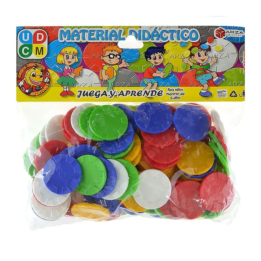 fichas de colores plástico 