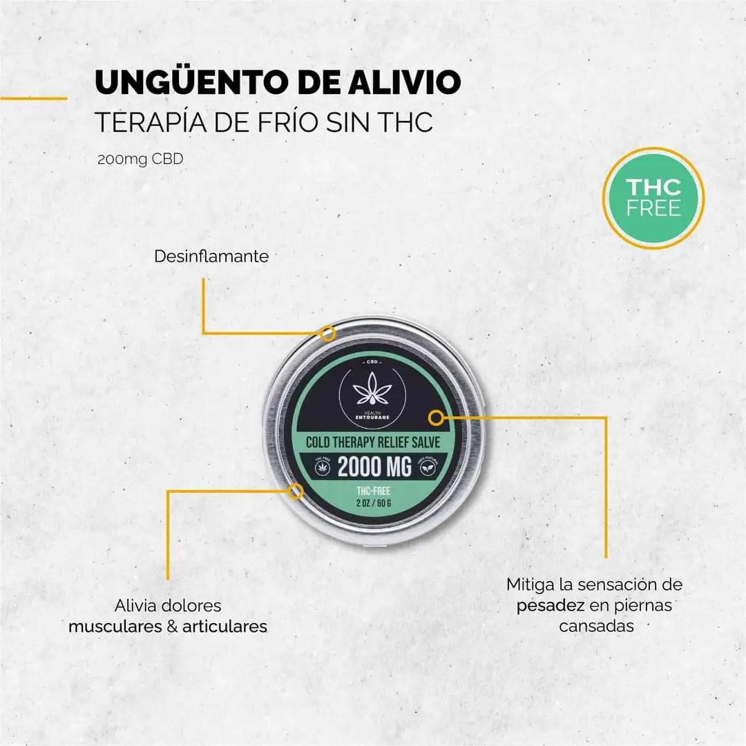 Ungüento CBD 2000 mg terapia frio