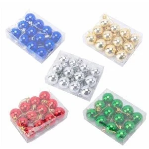 BOLAS DE NAVIDAD 3CM X12UNIDADES 12056