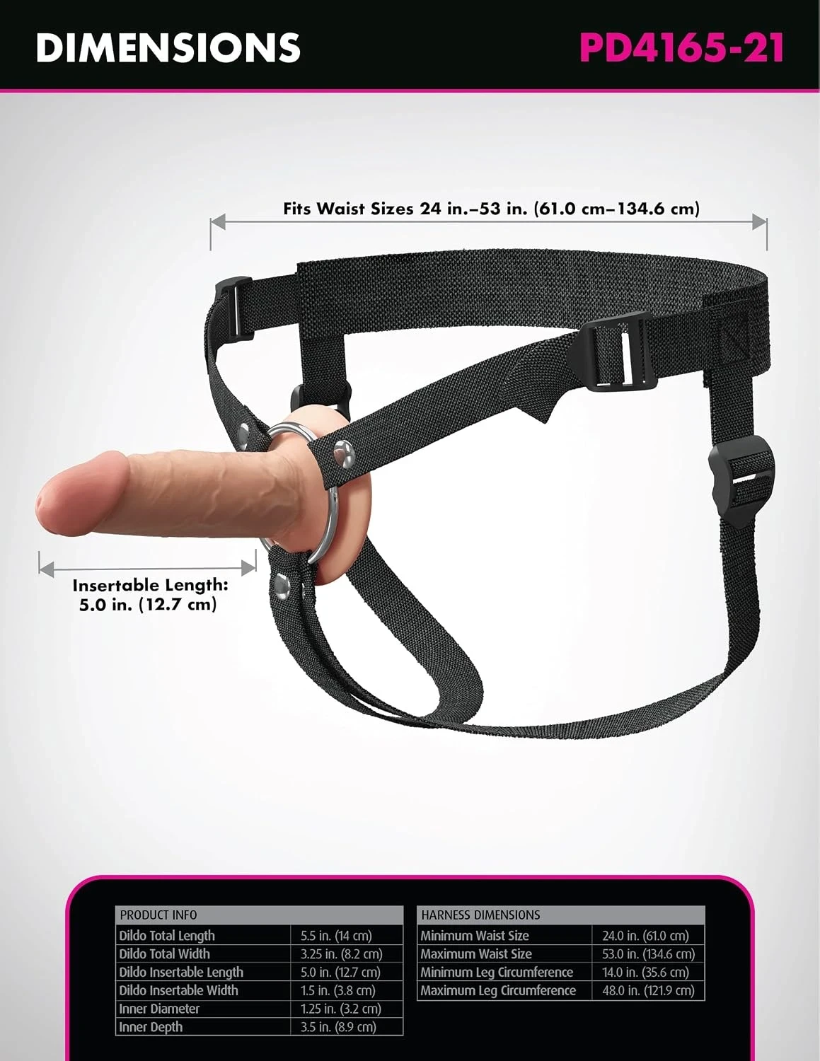 Pipedream Fantasy X-Tensions Elite 5" Silicone Hollow Strap-On 3