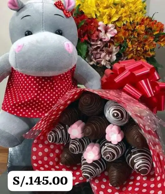 Chocofresas + peluche