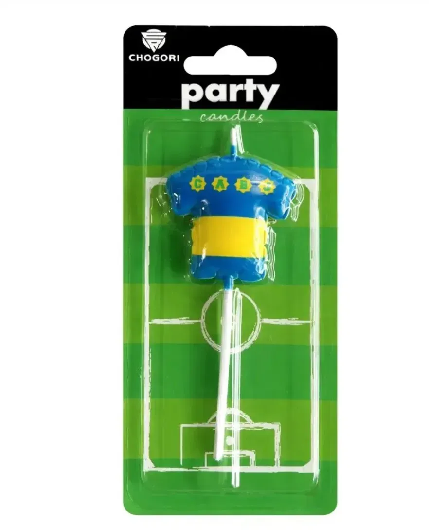 Vela palito 12cm aprox camiseta Boca 