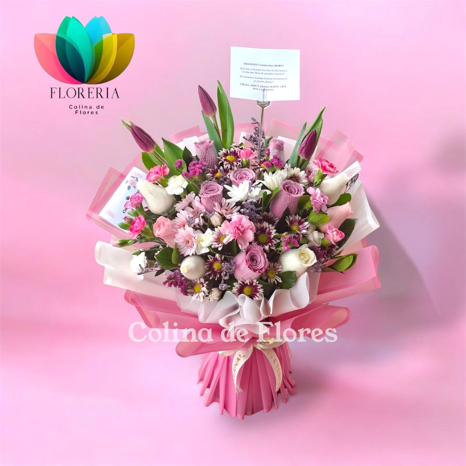 Buquet mix con tulipanes 