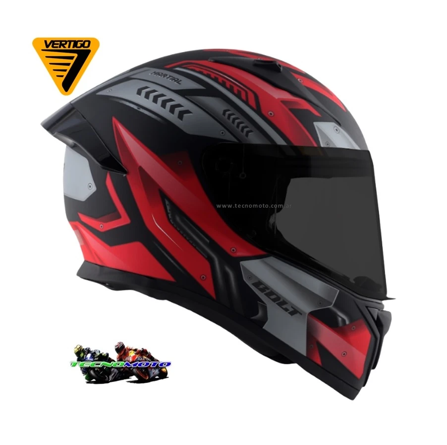 CASCO VERTIGO BOLT MARTIAL ROJO -XL -50119