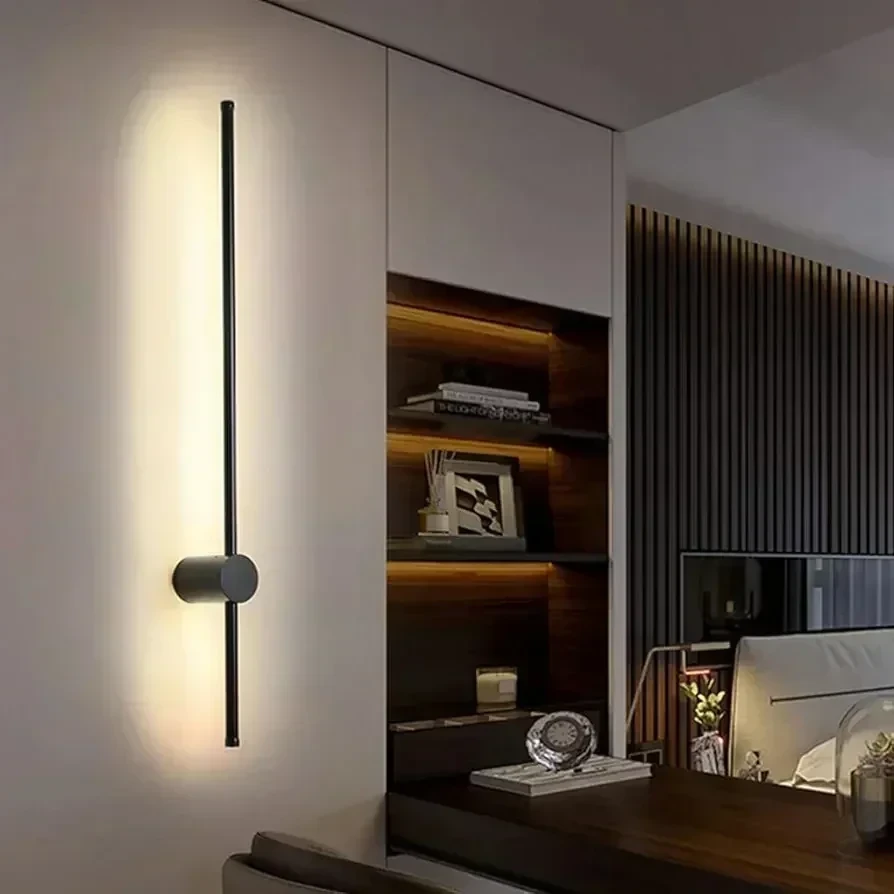 APLIQUE PARED LINEAL NEGRO 10W IP20  2