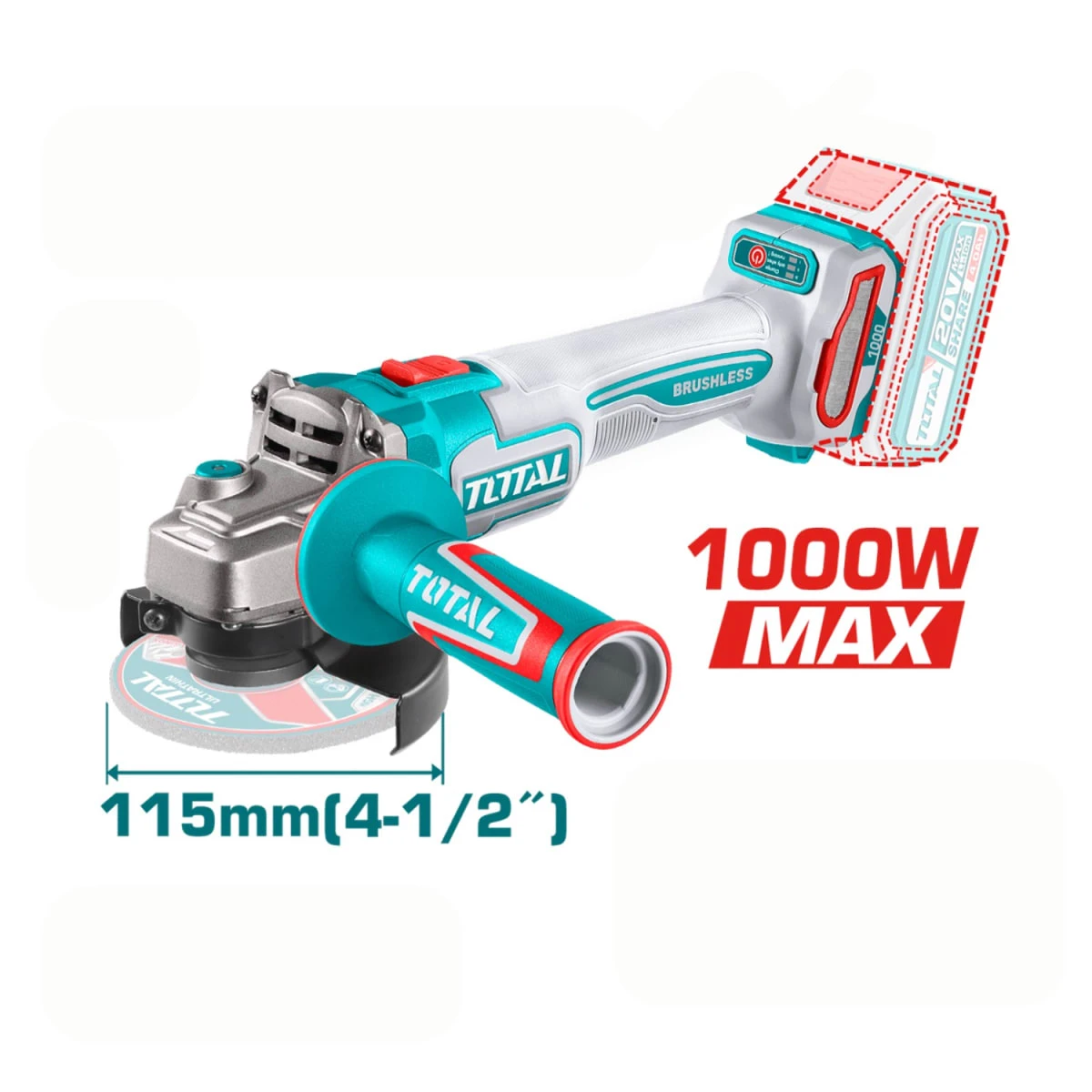 TOSLI241198 Mega combo industrial taladro + amoladora + rotomartillo total 3