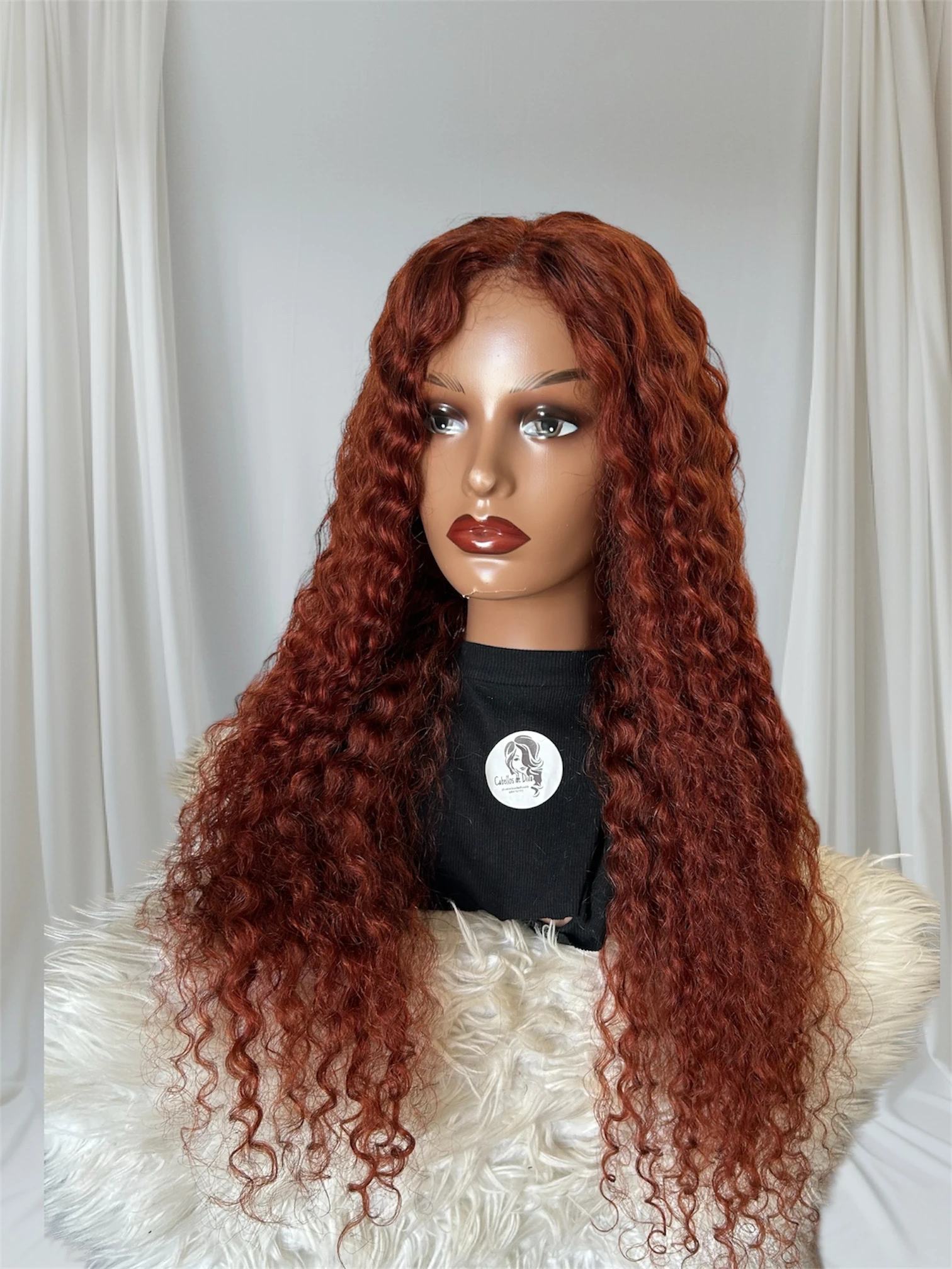 Peluxa Rizada cabello humano, 34 pulgadas, frontal lace 13x4 glueless  2