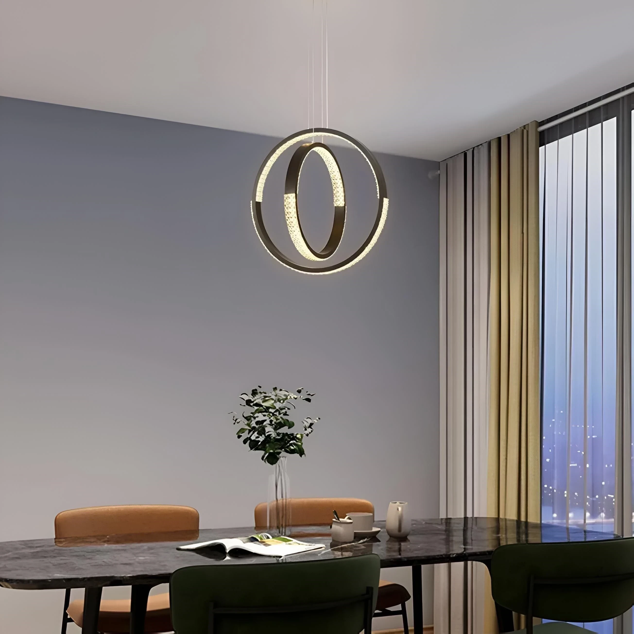 LAMPARA COLGANTE LED COUPLE 53W  2