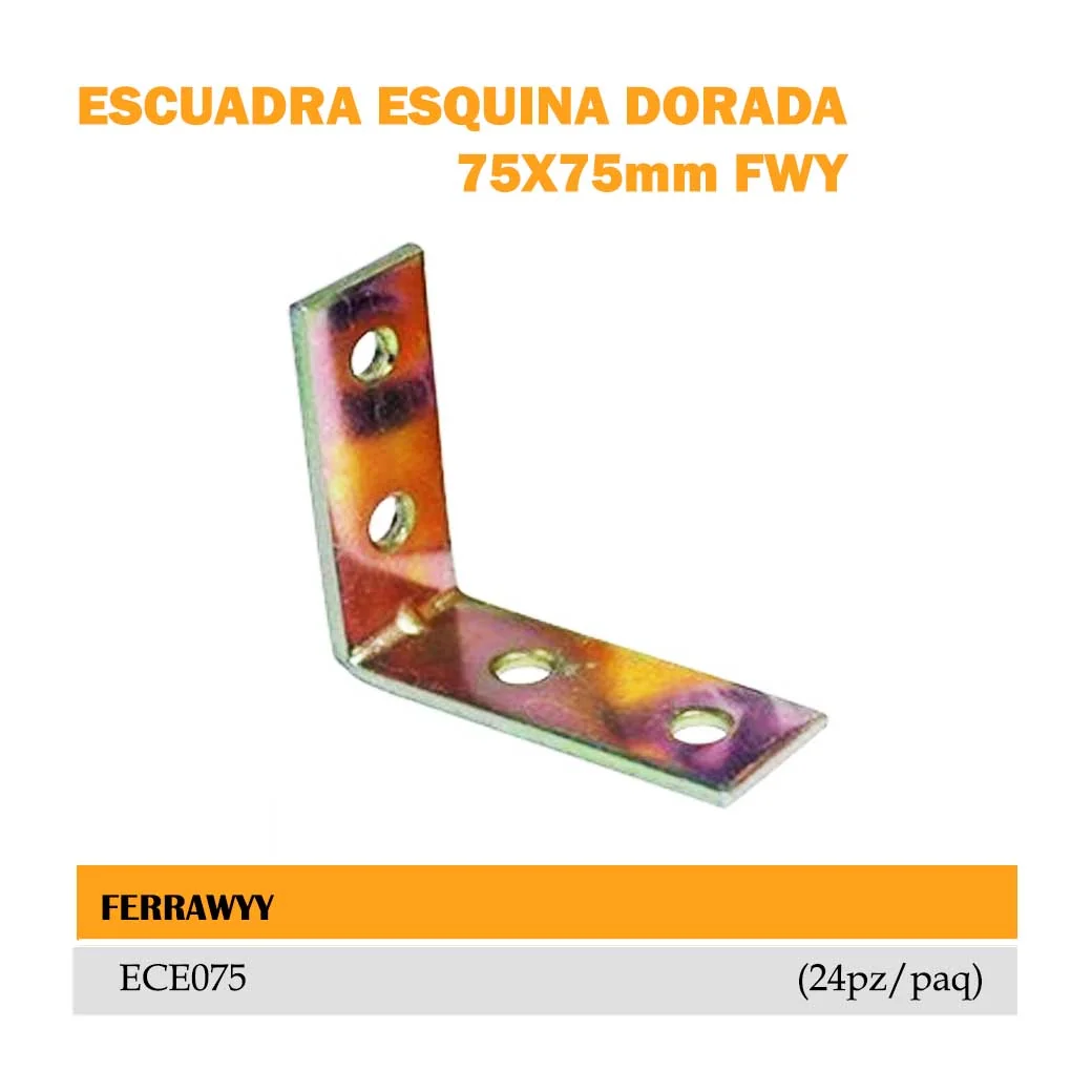 ESCUADRA ESQUINA FWY (paq/24pz) 75x75mm 