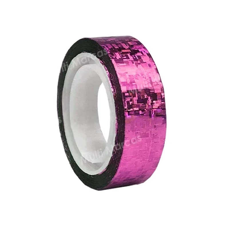 Cinta rosa adhesiva holográfico 