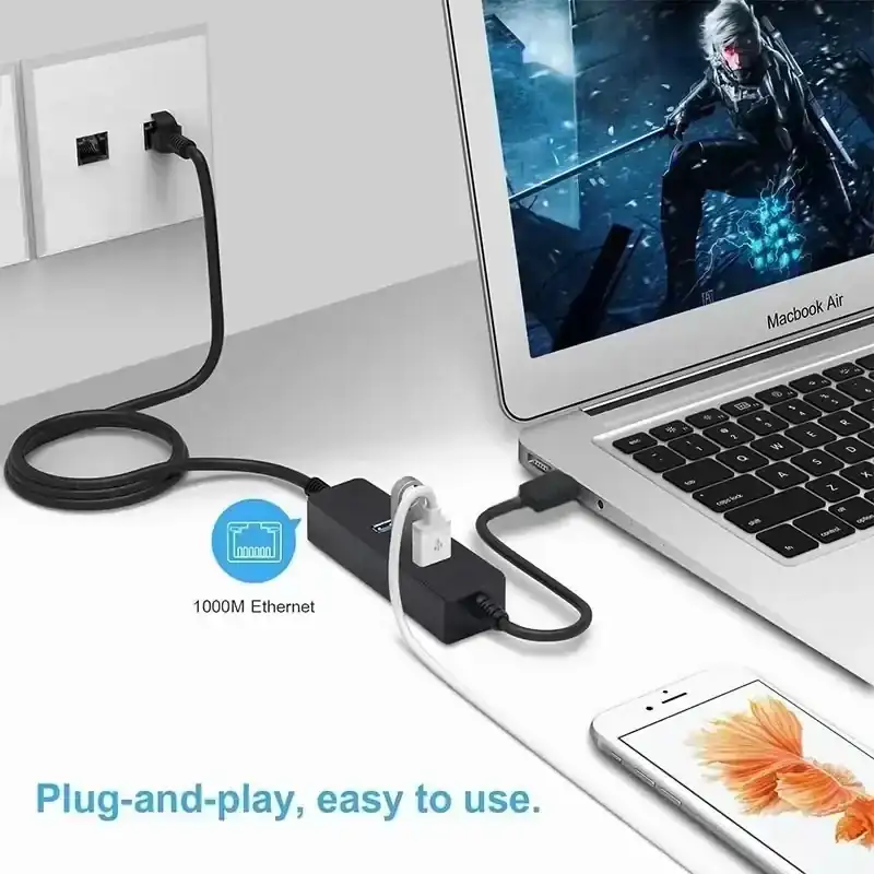 HUB USB +LAN 2
