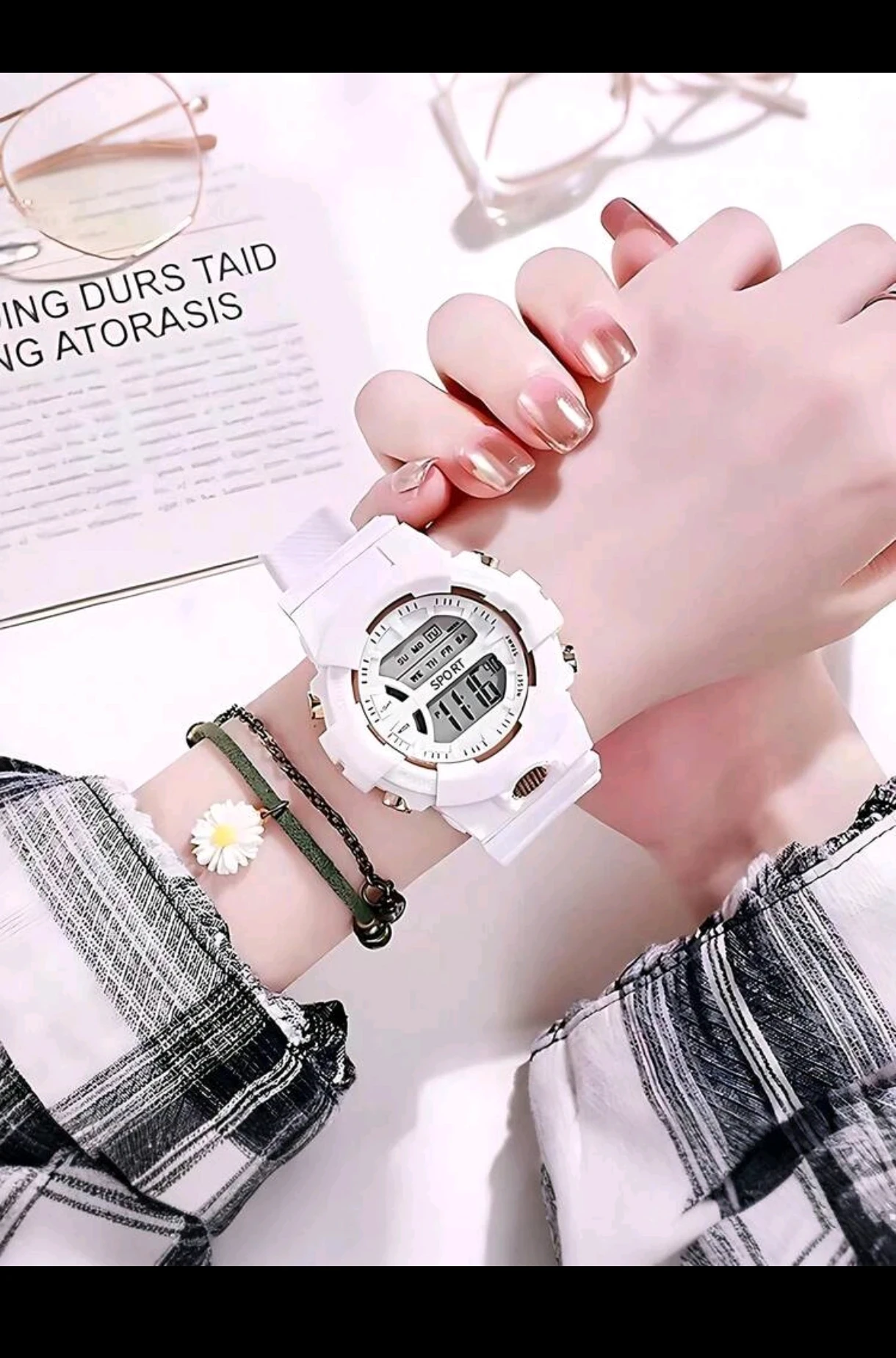 Reloj Digital Deportivo para Dama - Reloj de Pulsera Casual con Retroiluminación LED, Alarma y Calendario (Modelo 1762)