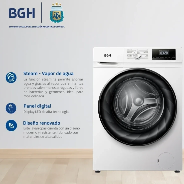 LAVASECARROPAS BGH 10+6KG BLANCO INVERTER BWDN10W25AR 2