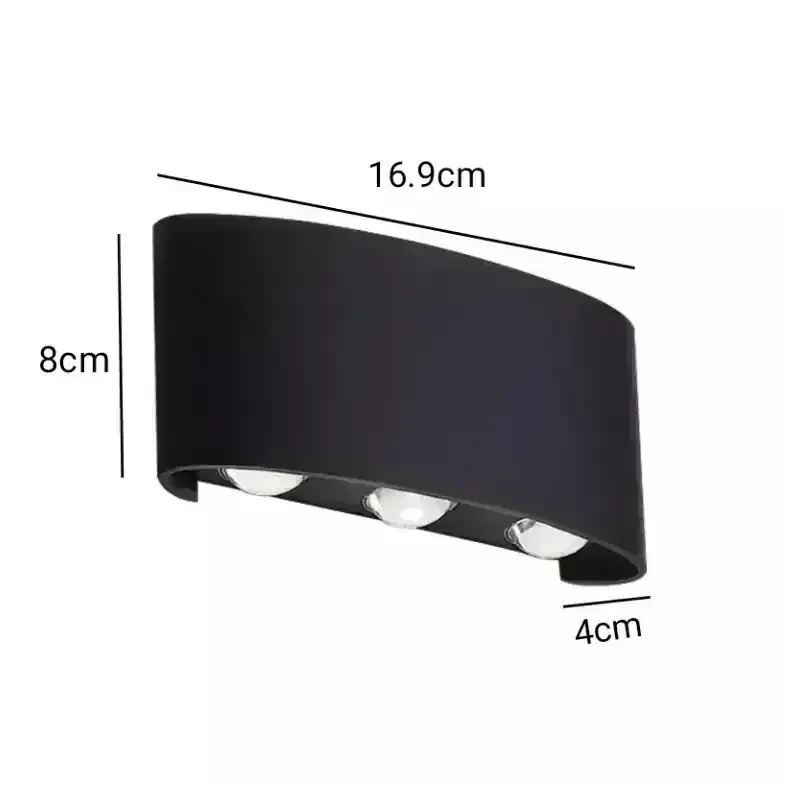 APLIQUE PARED LED DECO 6L 6W PC IP65 2