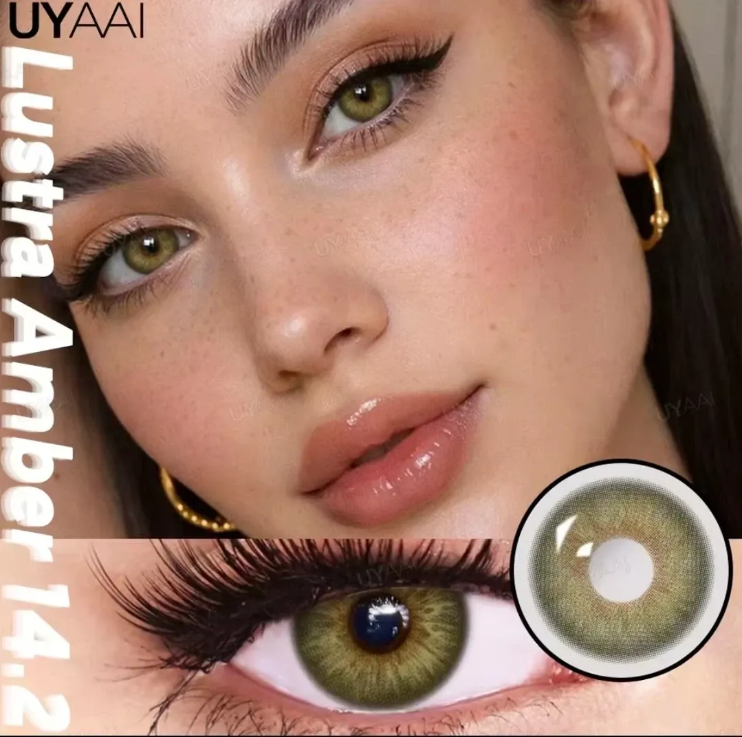 Lentes de contacto - Referencia: LUSTRA AMBER - PUPILA REDUCIDA 