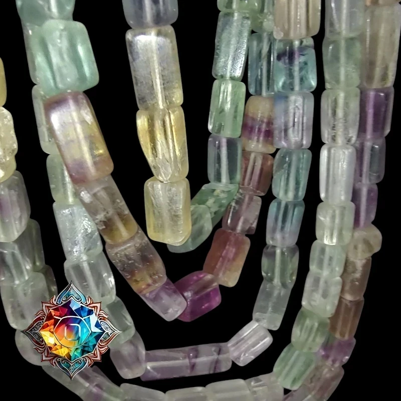 Magnifico collar de fluoritas naturales genuinas 6