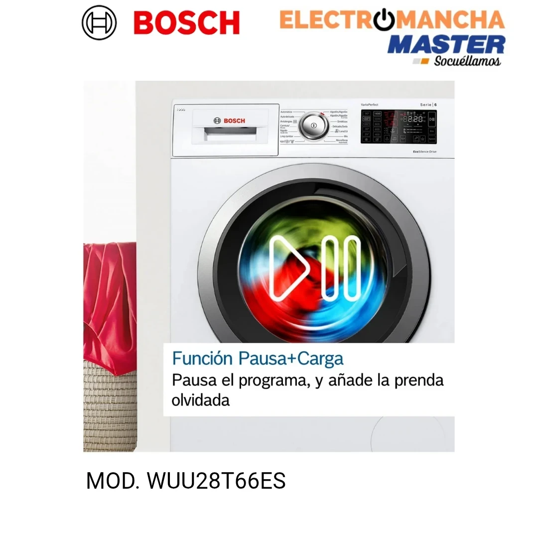 LAVADORA BOSCH WUU28T66ES  9KG 1400 RPM A 4