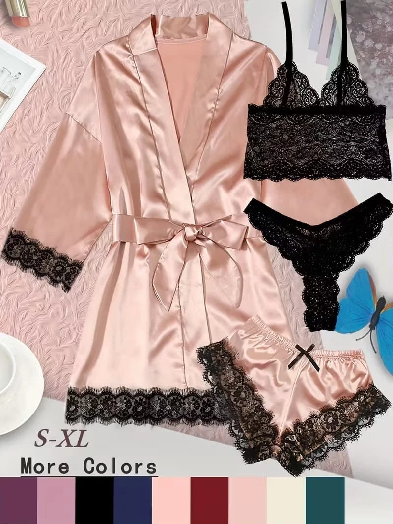 SET DE PIJAMAS DE SATÍN  3