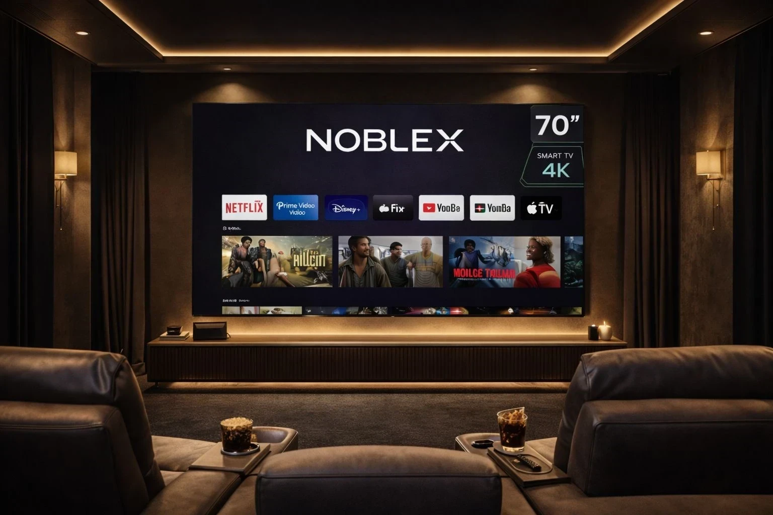 SMART TV NOBLEX 70" C/ANDROID TV 4K ULTRA HD 