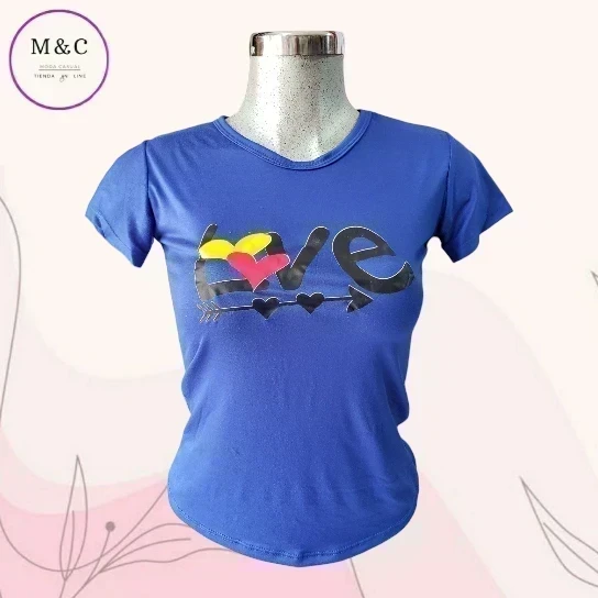 Playera Med basica estampada 6