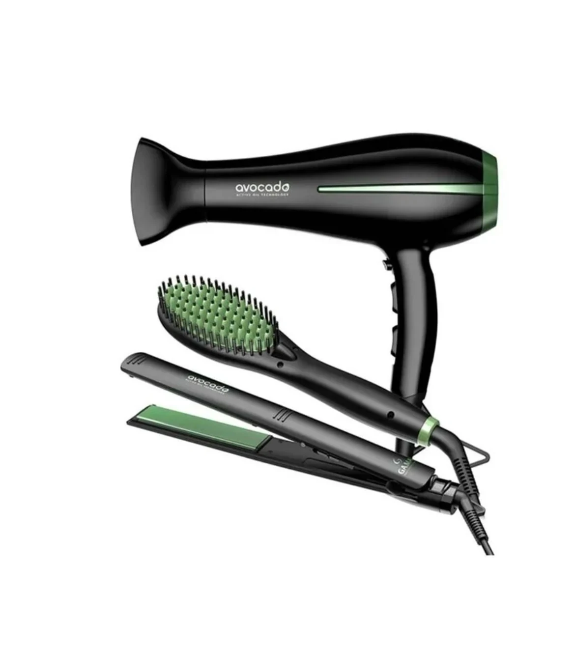 COMBO TRIPLE GAMA AVOCADO SECADOR +PLANCHITA + CEPILLO ALISADOR 2