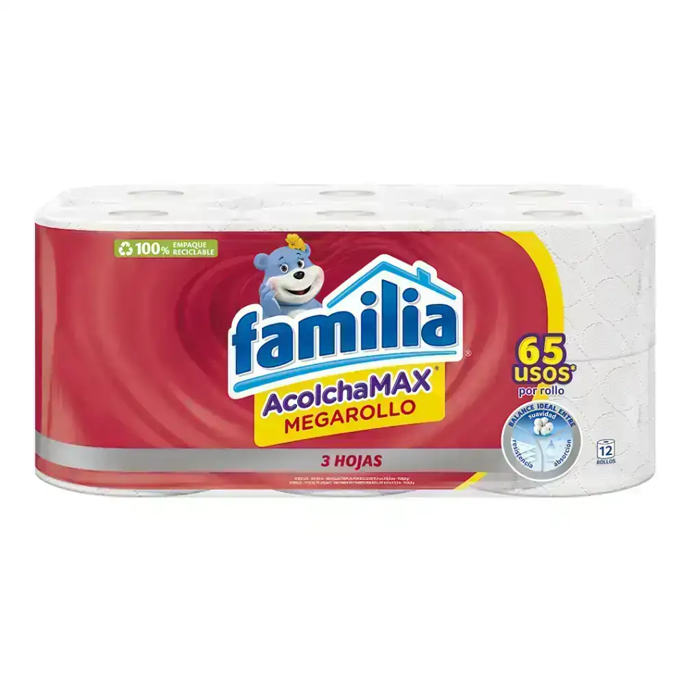 Papel higiénico Familia Megarrollo x 12 rollos