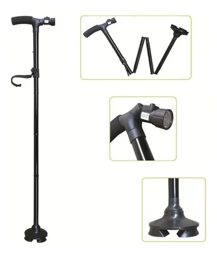 Bastón plegable con linterna  2