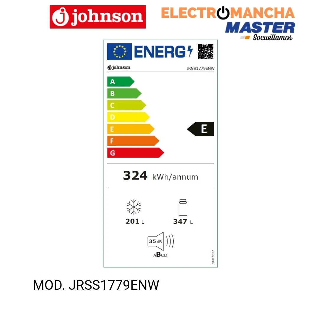 FRIGO AMERICANO JOHNSON JRSS1779ENW BLANCO E  3