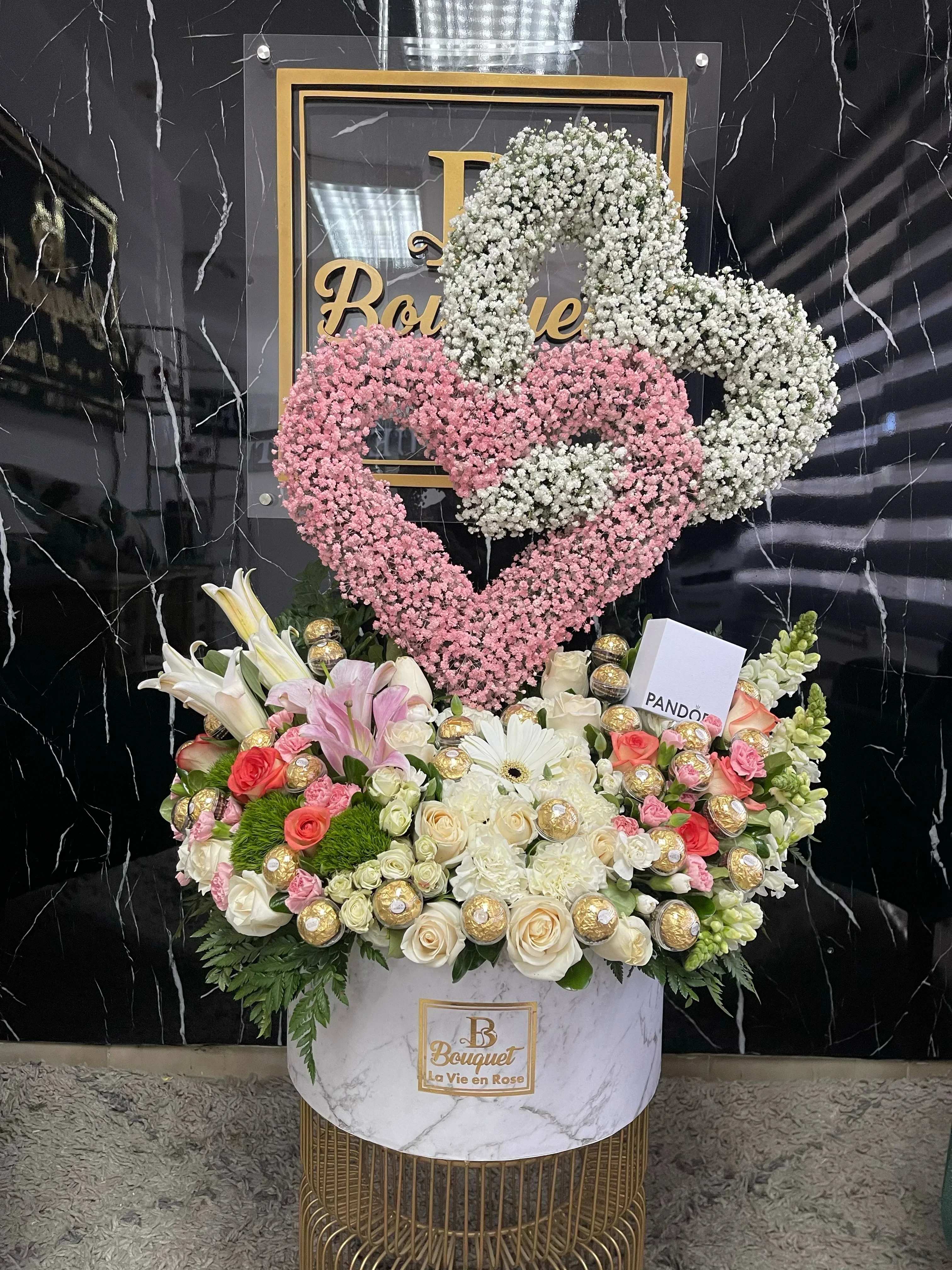 Doble corazon de gipso + jardin 3