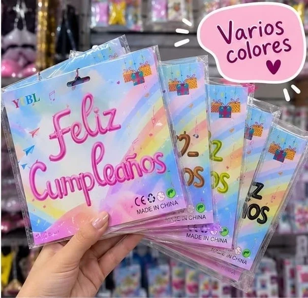 10 PIEZAS | GLOBO FELIZ  CUMPLEAÑOS 
