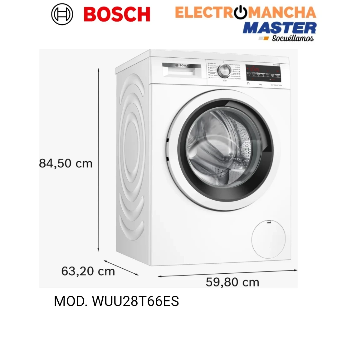 LAVADORA BOSCH WUU28T66ES  9KG 1400 RPM A 3