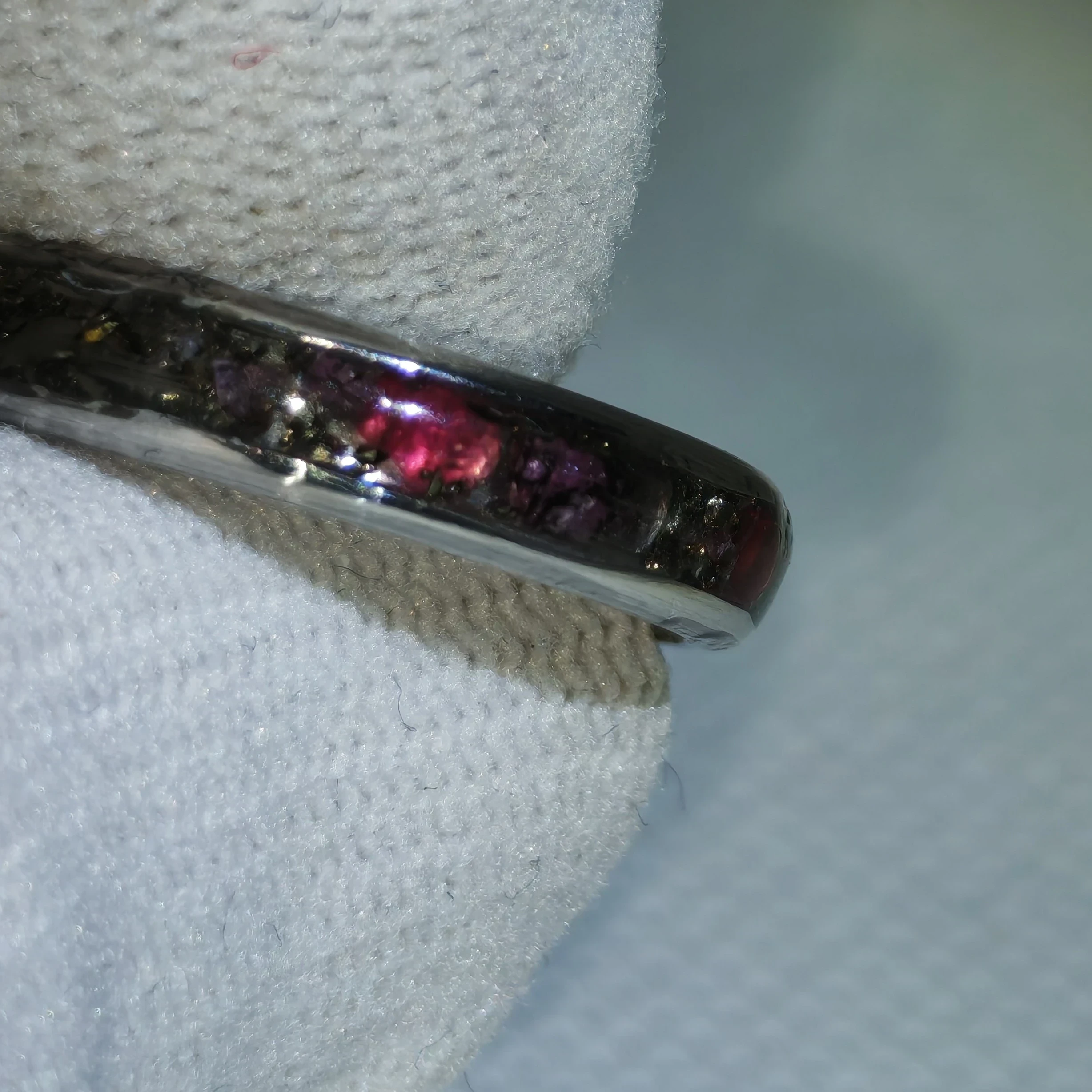 Anillo con Rubí y Pirita Genuinos 8