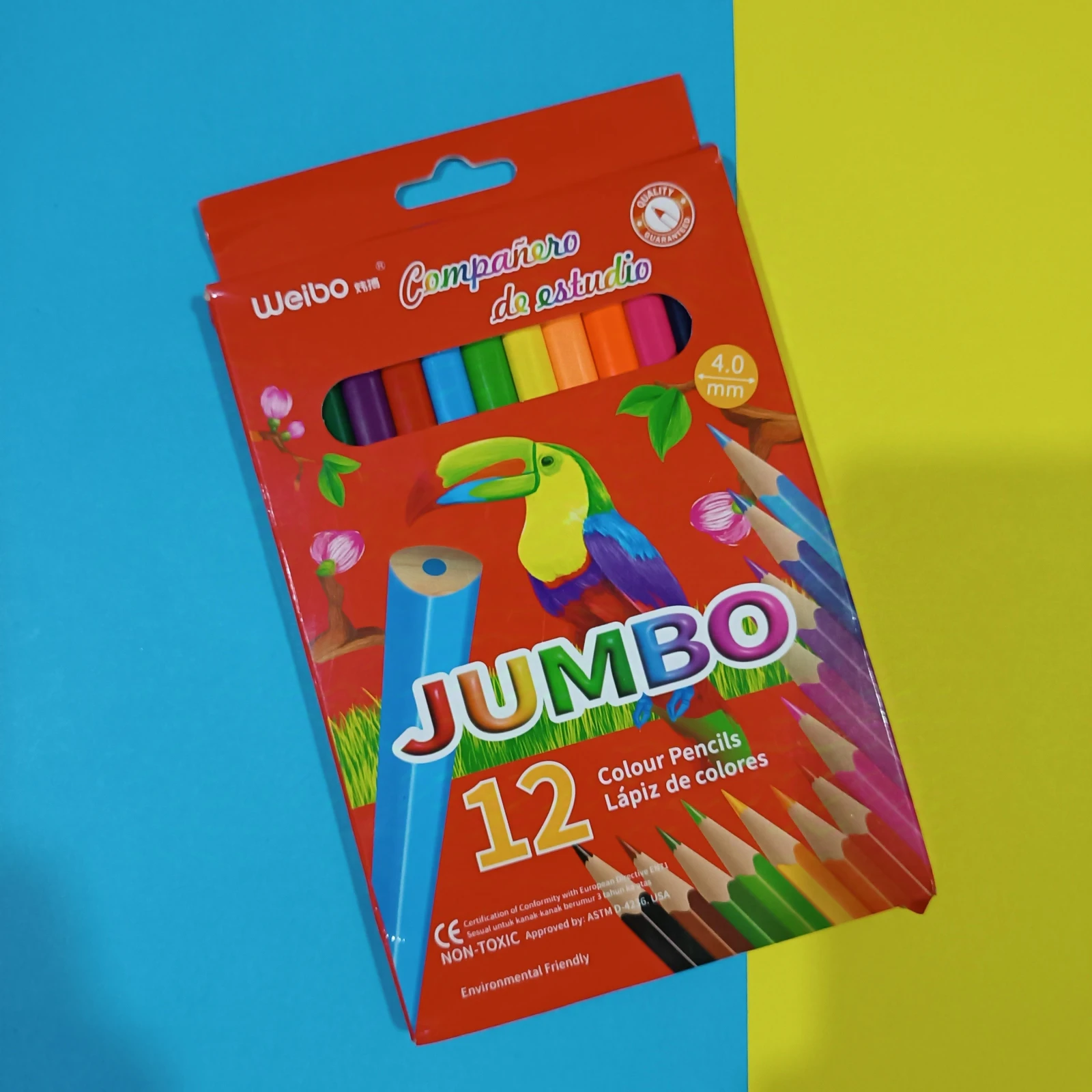 CAJA COLORES WEIBO JUMBO X12