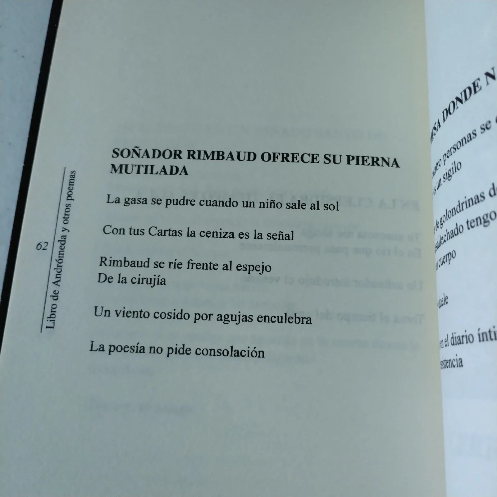 Libro de Andrómeda y otros poemas, John Sosa, usado 3