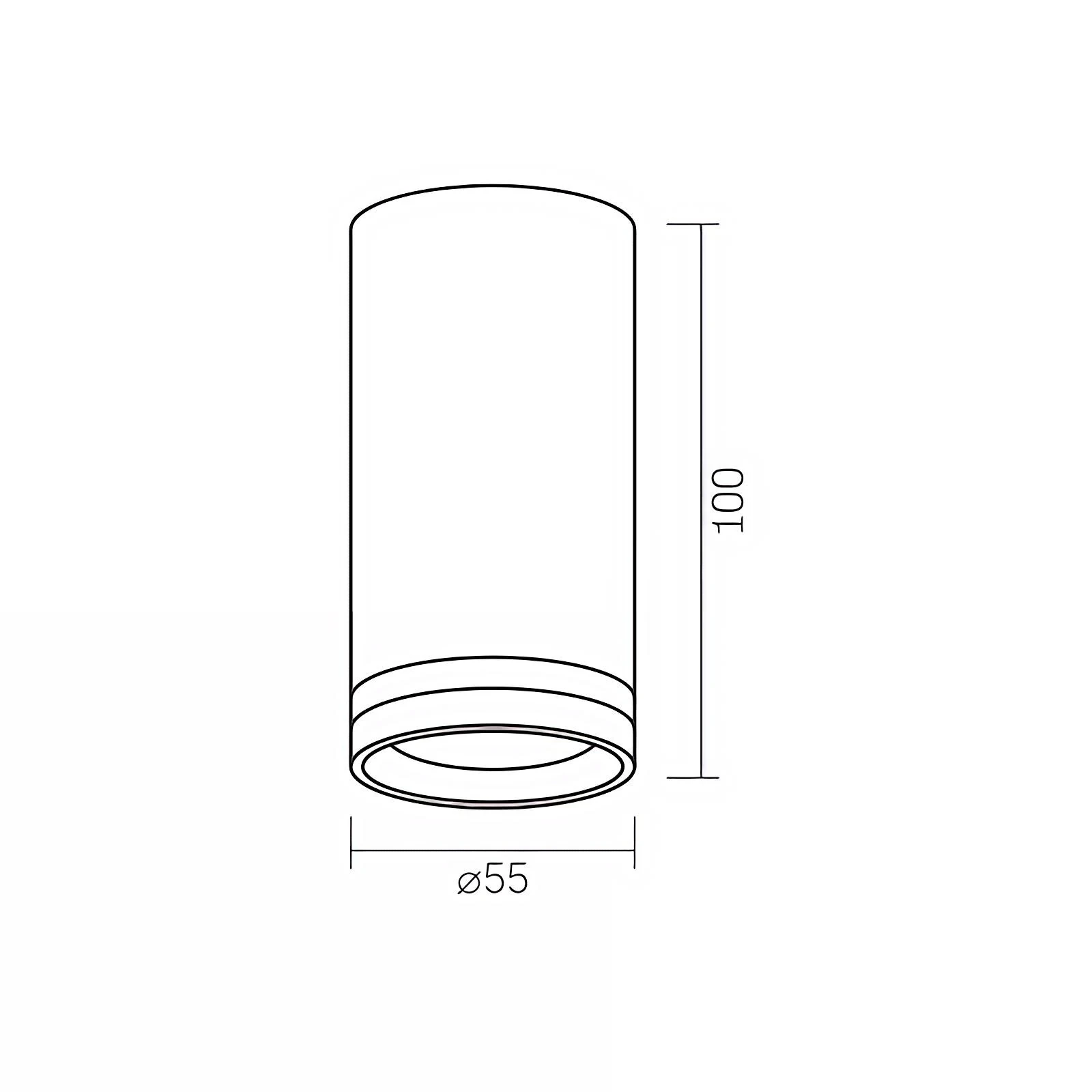 APLIQUE TECHO SPECTRUM NEGRO 1L GU10 3