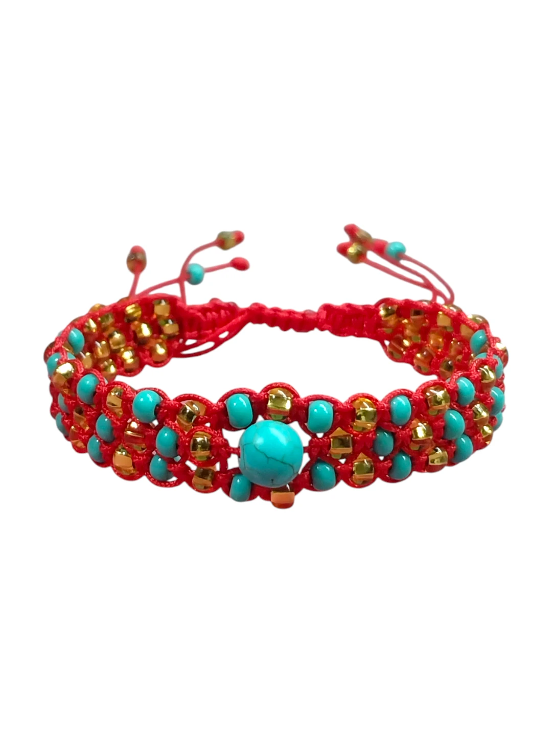 Pulsera Turquesa y Dorada 2