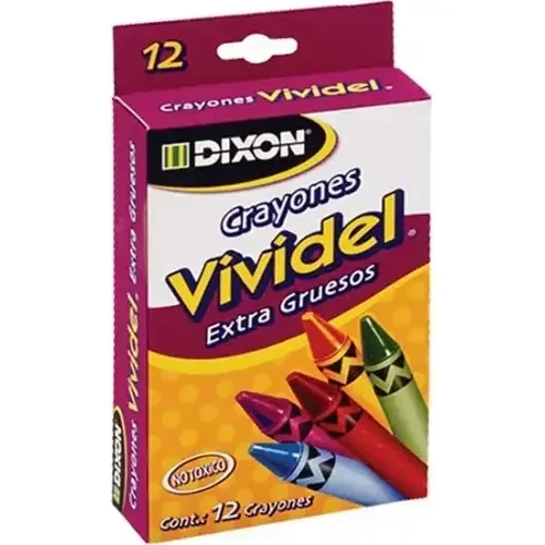 Crayolas vividel con 12 colores jumbo